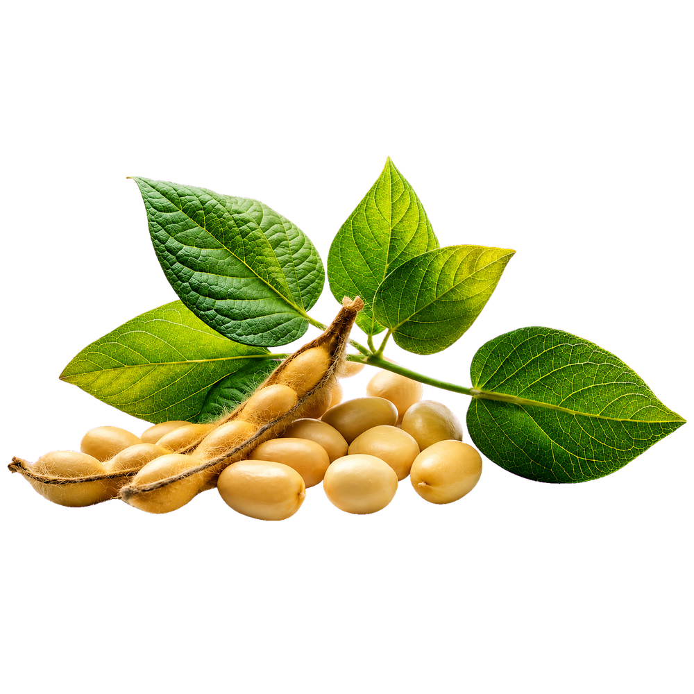 Real soybean seeds